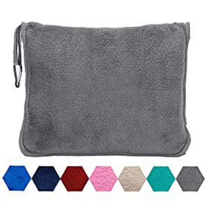 
low moq foldable throw blankets personalized airplane travel blanket airplane compact 