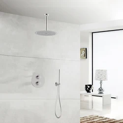 Bathroom Concealed Shower Mixer with Thermostat In Wall Mounted Rain Set bath & Shower Faucets
