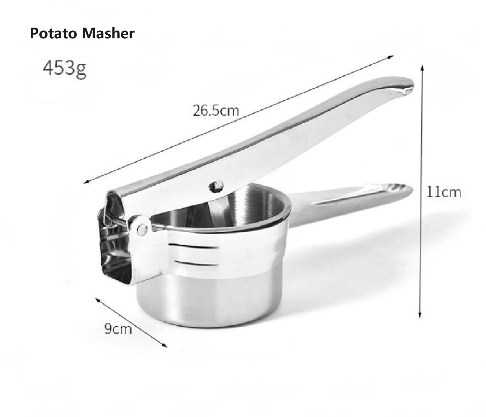 Updated  Food Grade  stainless steel  kitchen 8 in 1 fruit potatosqueeze  masher garlic press