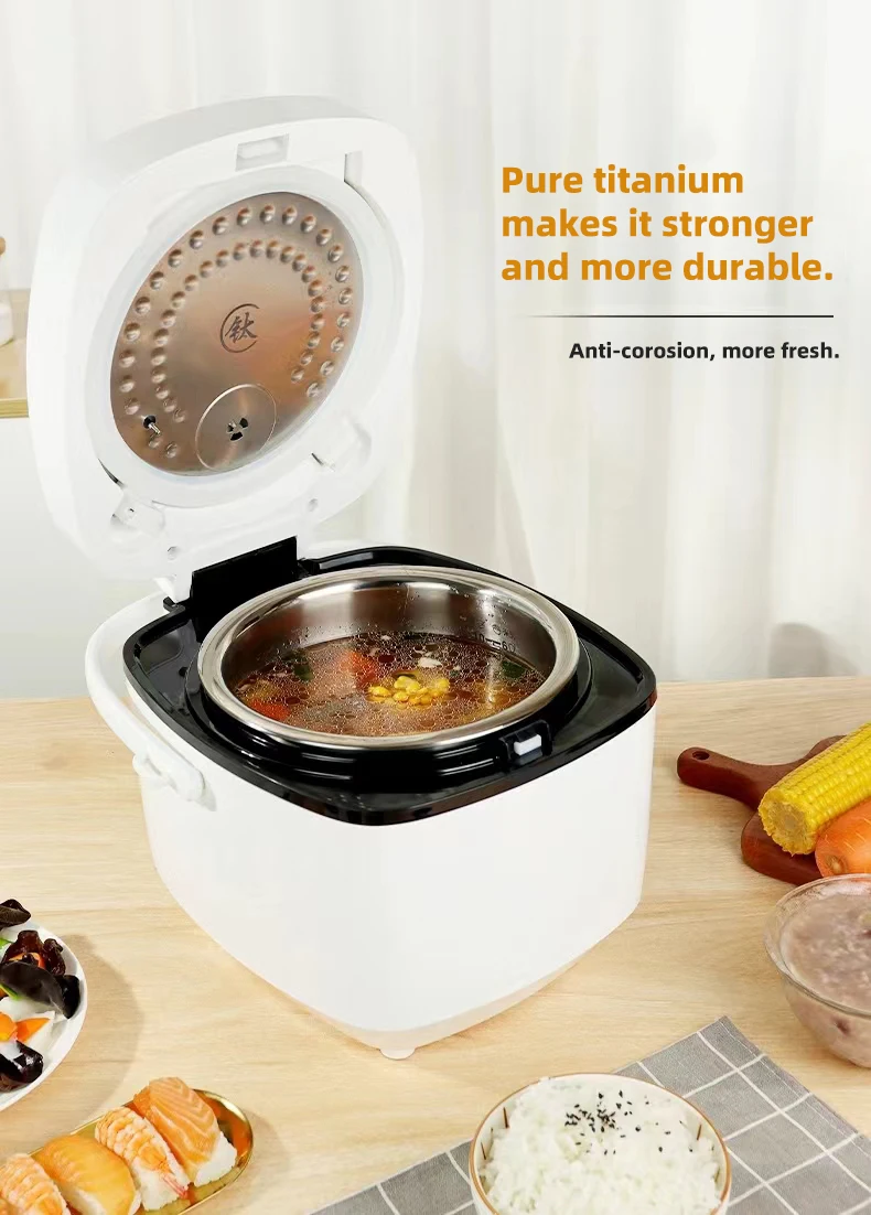 Electrical Portable Household Healthy 2.5L 500W Titanium ineer 3D heating Touch type touch screen Intelligent Rice Cooker