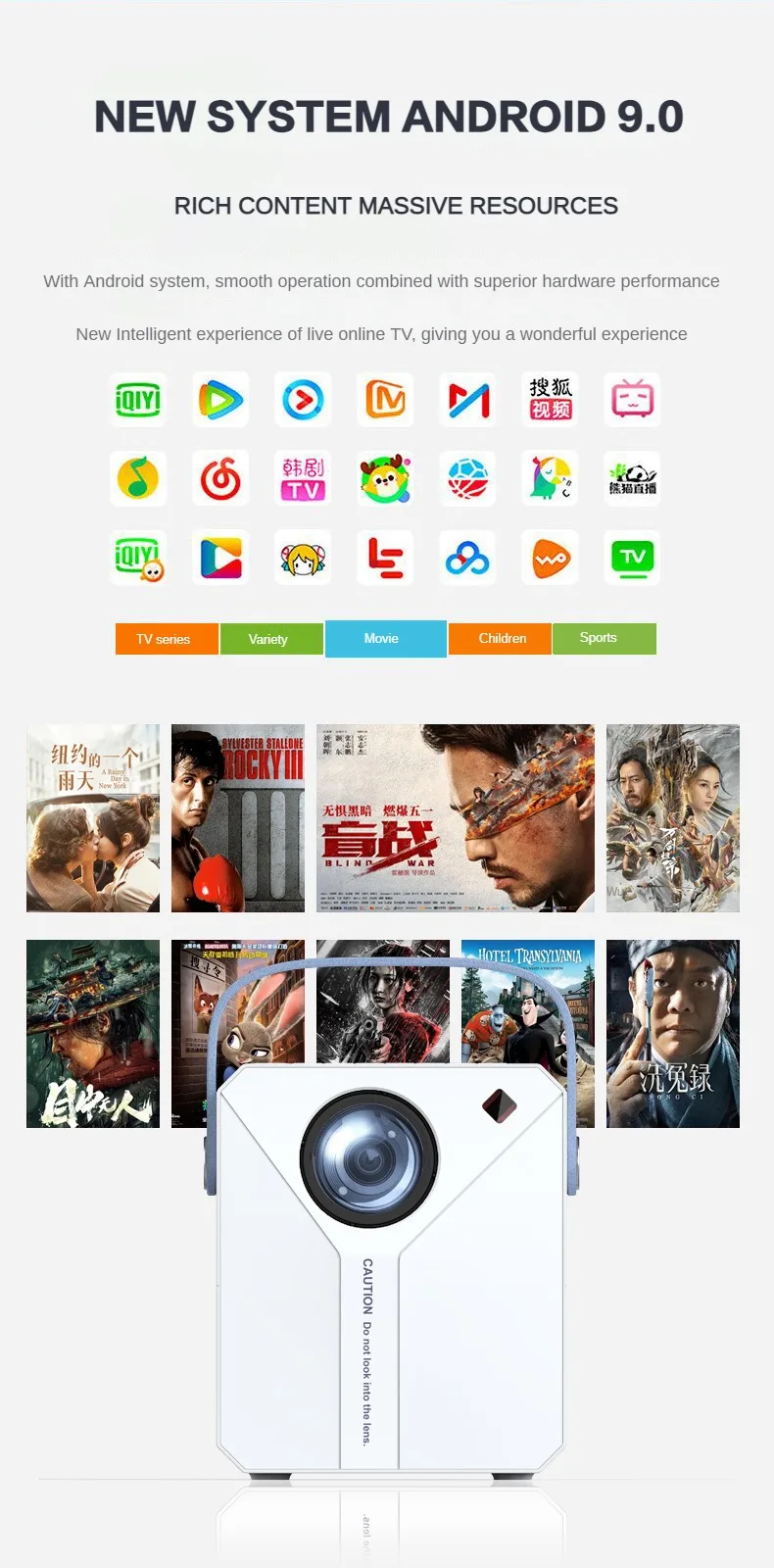 2023 New Smart WiFI Android 3D Home Theater X1 Projector Pico Portable Beamer Led DLP Mini Projector 4K 1080P For Home Theater