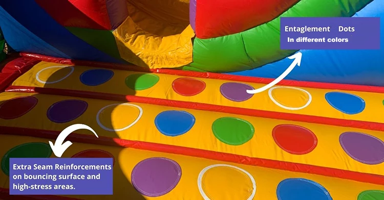 inflatable candy land bouncy castle with slide