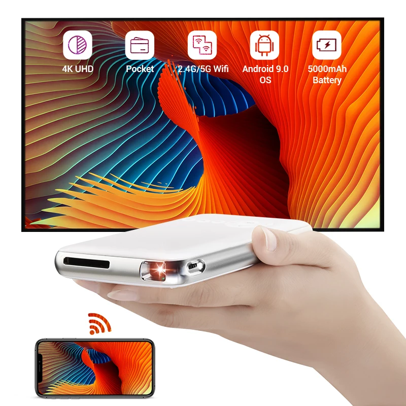 Portable Smart MIni Projector With Hdmi Wifi for Smartphone DLP Projectors