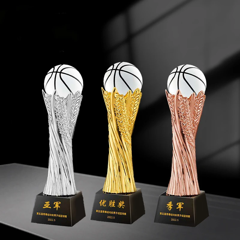 wholesale cheap soccer ball trophy football cup with black crystal base for football Sports Events