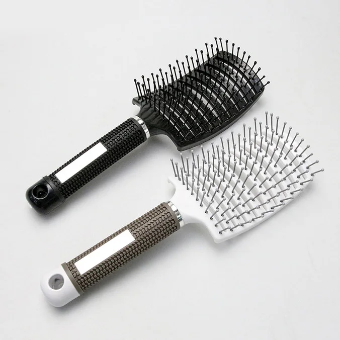 Classic Heat-Resistant  curved vent hair brush with nylon ball point bristle Detangler hair brush