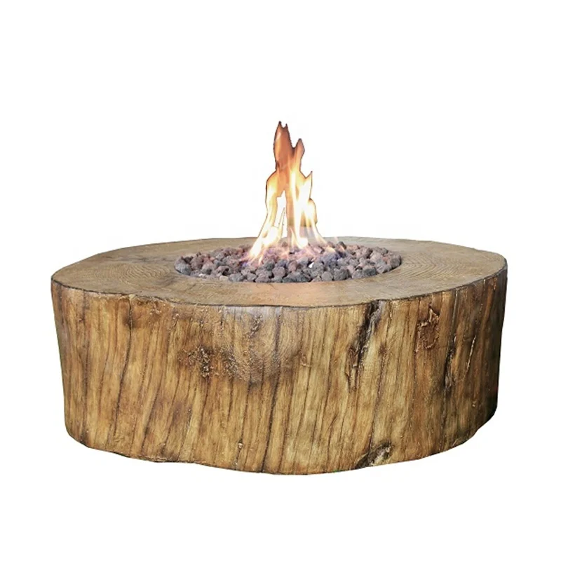 Patio Heater backyard propane fire table custom column shape GRC wood fire pit