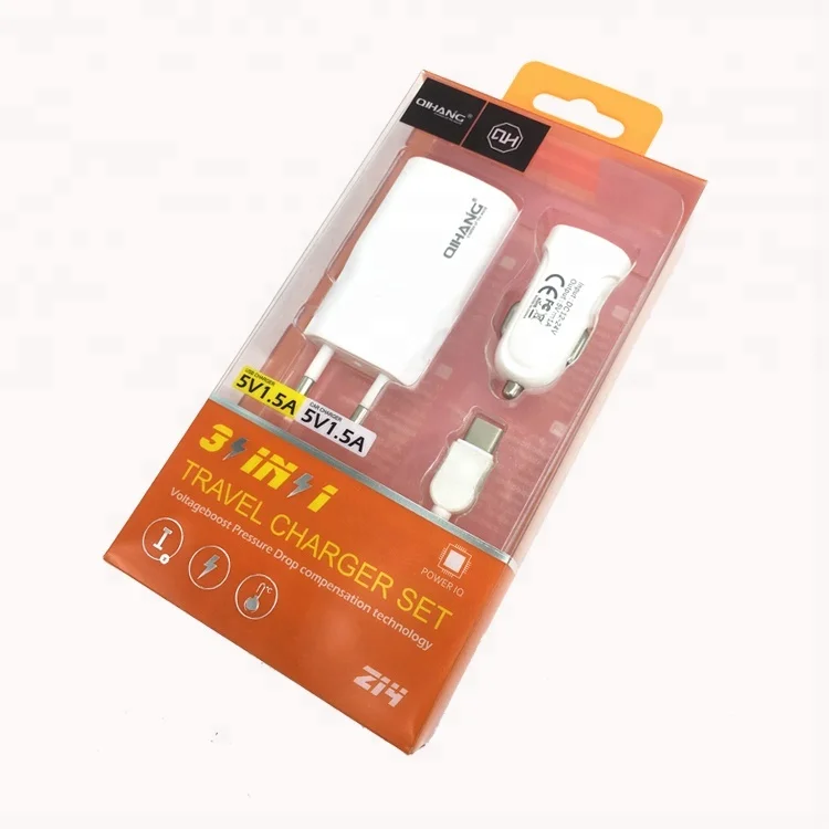 Custom Logo Clear PET Plastic Folding Boxes Recyclable PVC/PP Packaging Smart Electronics Power Bank USB Fast Charger Use