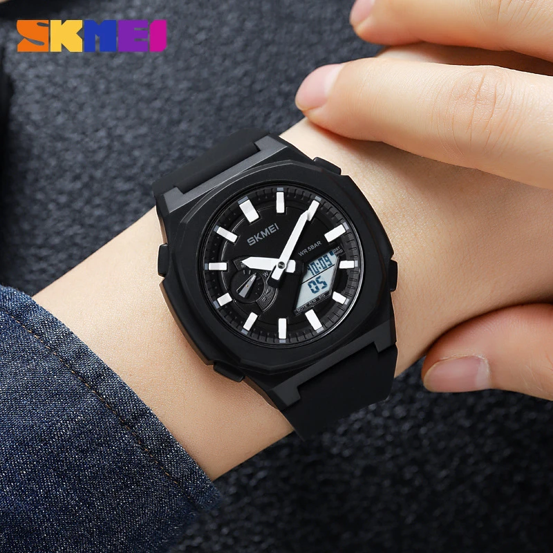 SKMEI 2091 5 Alarms Date Clock reloj hombre with Japan Digital Movement Sport Watches Waterproof Men Countdown Chrono Wristwatch