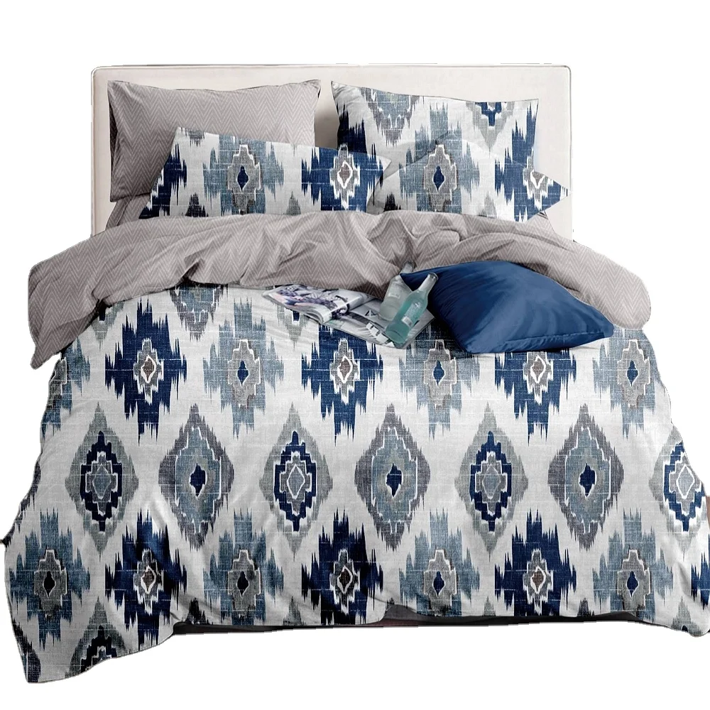 Modern design classic polyester microfiber print duvet cover bedsheet bedding set