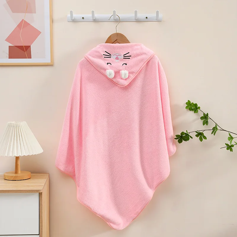Best Quality Coral Fleece baby hooded towel Super Absorbent baby hooded bath towel