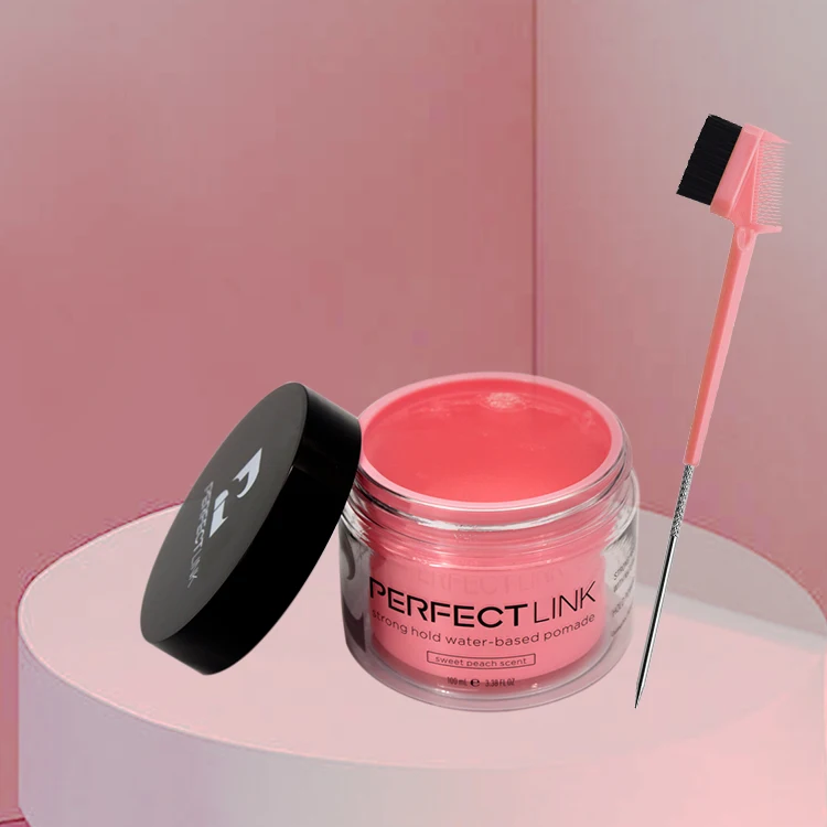 OEM Top Selling Shine Jam Strong hold Water Based Hair Styling Pomade/Wax Natural 4C Hair Edge Control