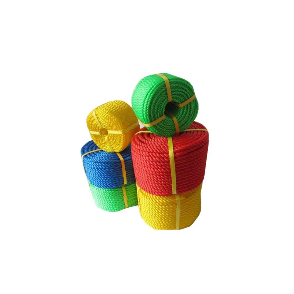 Wear-Resistant Bundled Tent PE polyethylene 3/4 strands braided Twisted Rope multi color and size