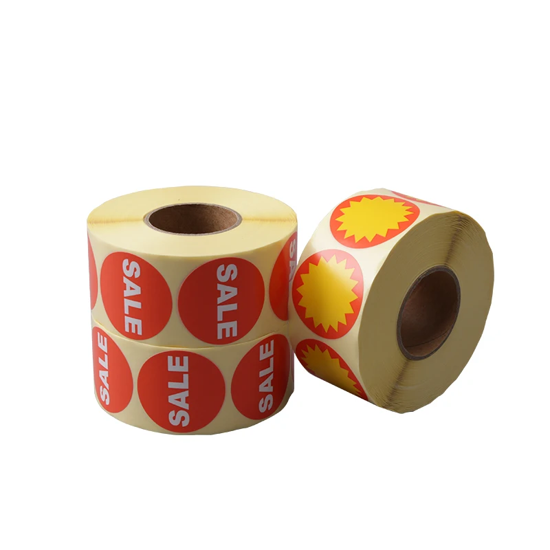 Custom Clear Manufacturer Thermal Adhesive round/square Food/Shipping/ Lip/Perfume Colour  Label  Direct Thermal  Label Roll