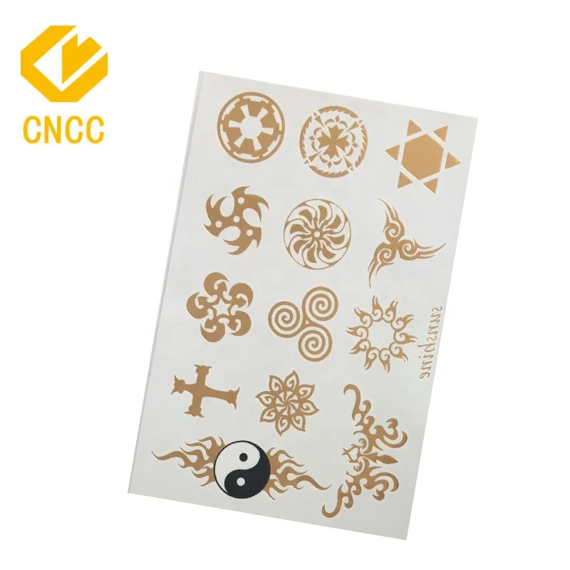 lace tattoo sticker glow in dark tattoo Metallic flash Gold Silver Festival Beach Holiday Gift Present promotion gift