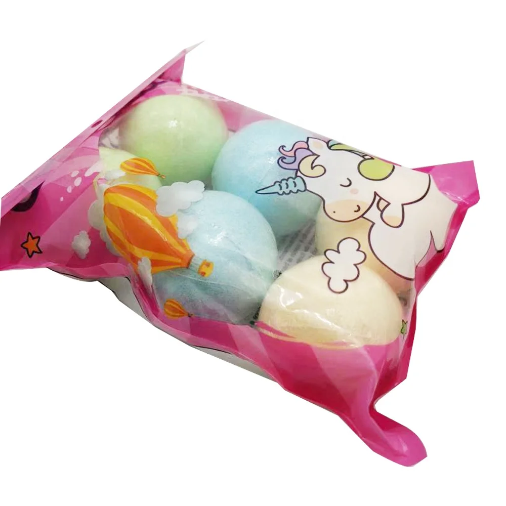 
2021 OEM Private Label Custom LOGO Packaging Unicon Rich Colorful Bubble Vegan Natural Organic Hemp Fizzy Bath Bombs 