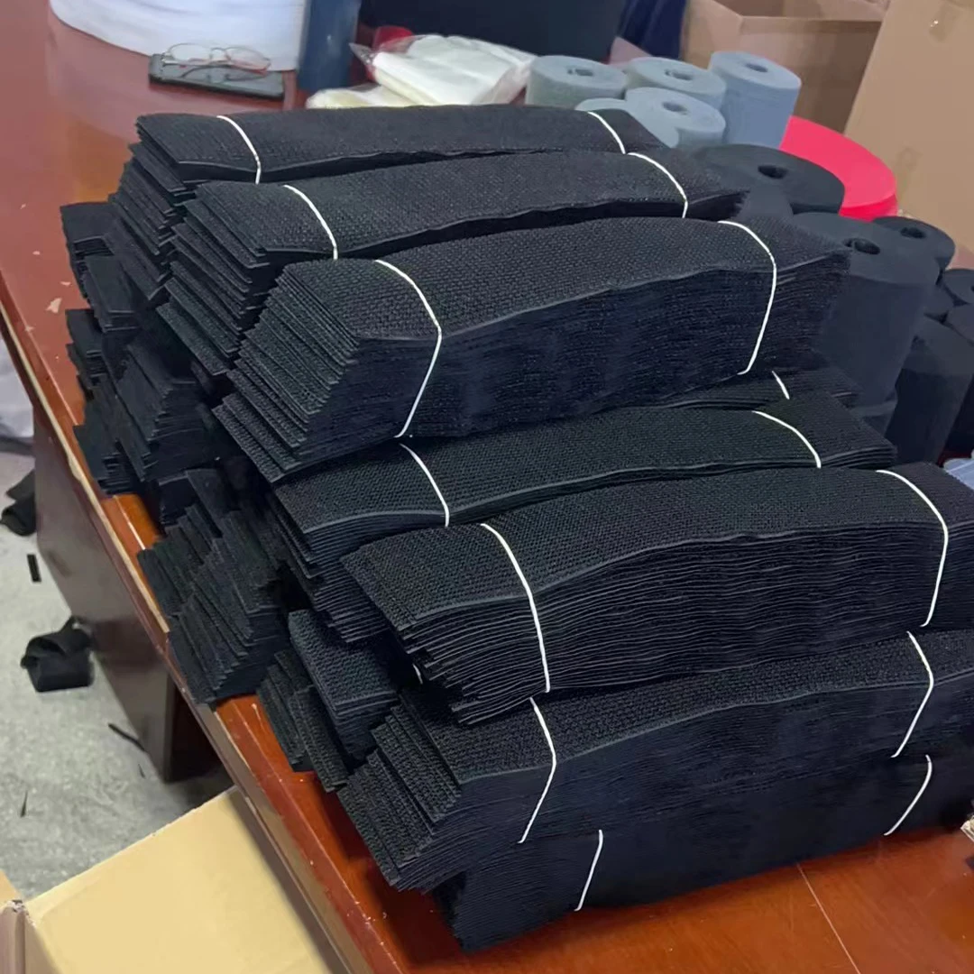 Self Locking Black Nylon Hook and Loop One Side Hook Loop Tape High Quality Customized 2 in 1 Hook and Loop on the Same Side