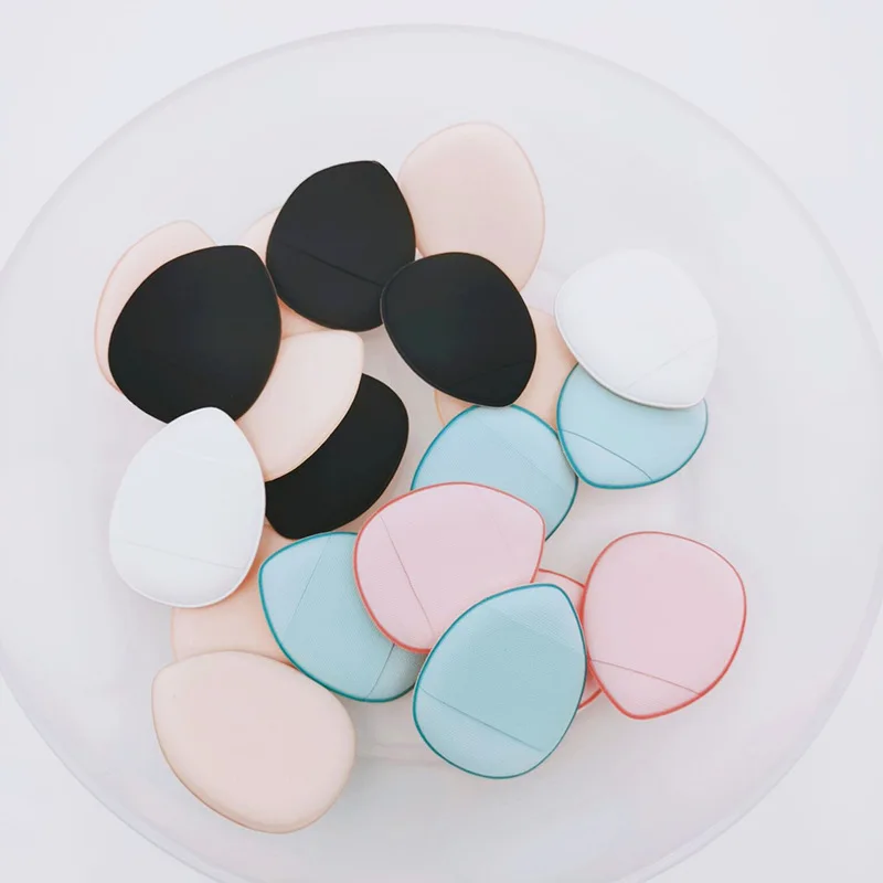 Manufacture OEM Wholesale Mini Powder Puff Sponge Cute Nude Air Cushion Soft Concealer White Finger Powder Puff