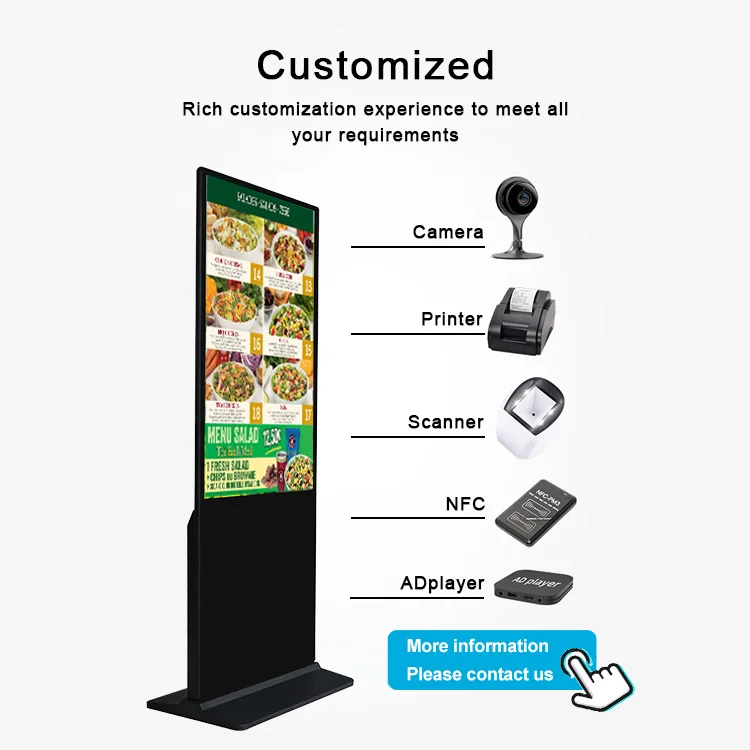 Factory Price Ultra Thin Kiosk Touch Screen for Retail Display Solutions