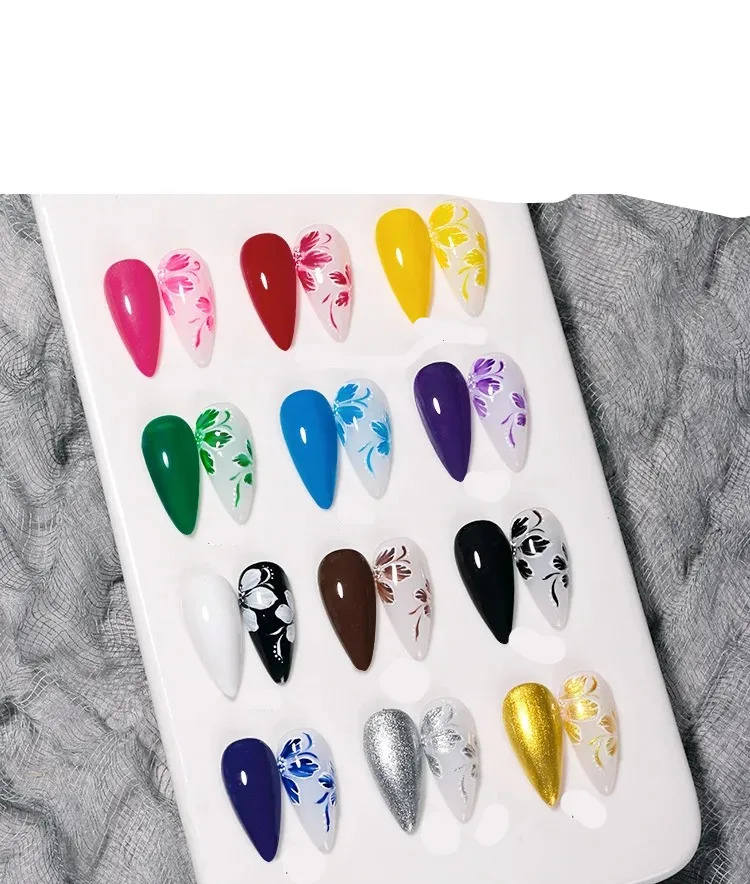 Private Label Uv Nail Gel Builder Wholesale Colorful Hema Free Custom Logo Acrylic Nails Extensions Poly Gel