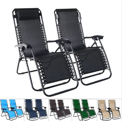 
Outdoor Funiture Foldable Metal Sun Patio Garden Lounger Recliner Easy Chair 
