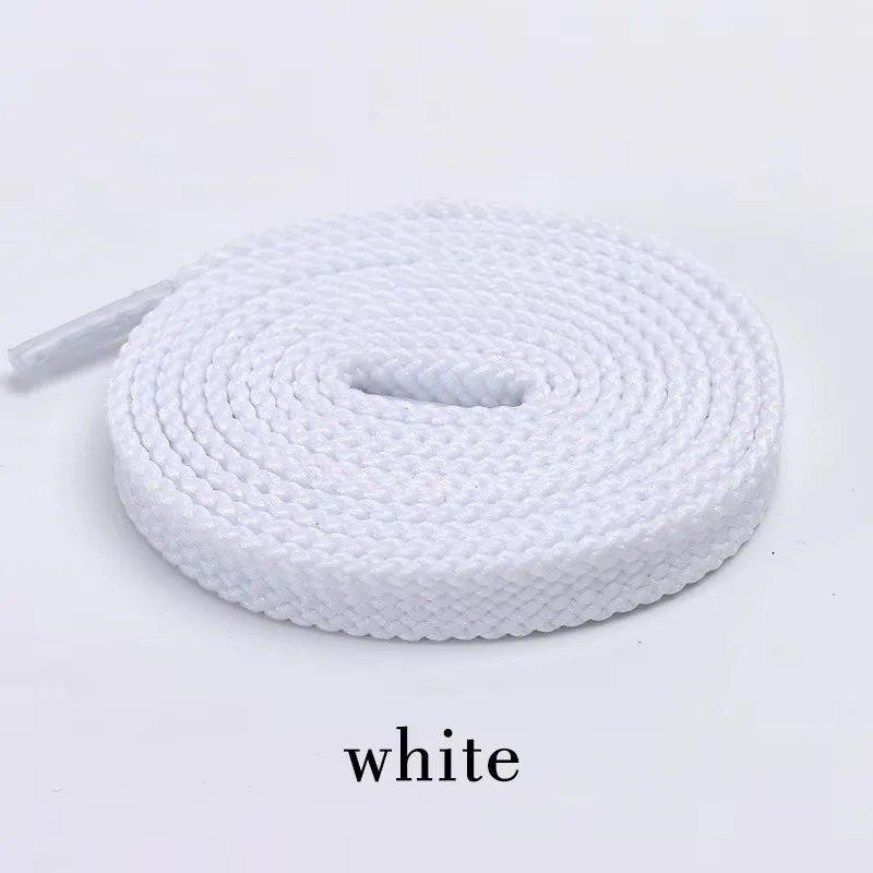 1cm wide Double Layer Polyester Laces Pure Color AF NK SB Dunks Flat Athletic Shoestring Casual Thick NB Sneaker Shoelaces