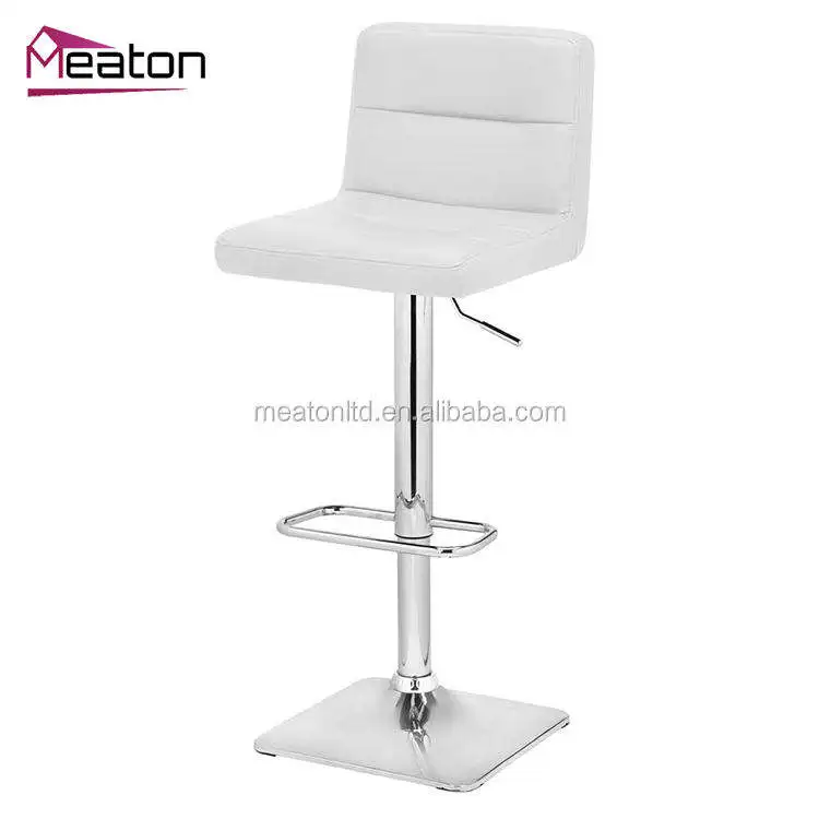 Factory OEM ODM Adjustable PU Seats Plastic Red Swivel Bar Stool for bar