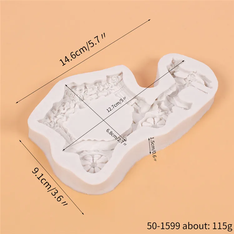 
3D Romantic Wedding Horse Carriage Silicone Mold Sugarcraft Fondant Cake Decorating Gumpaste Tools Candy Chocolate Mould 