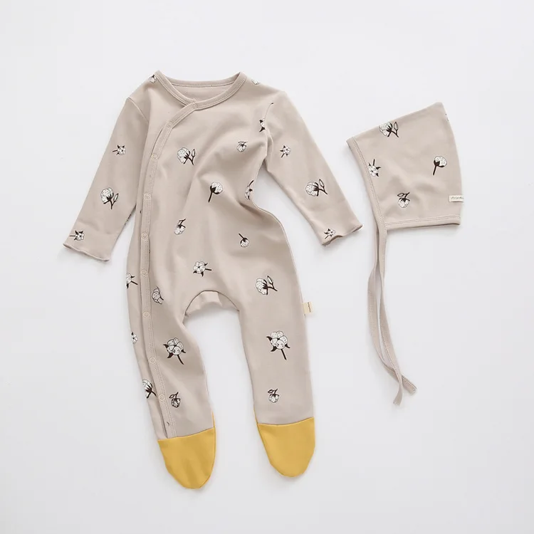 Custom Print Baby Infant Toddler Kid Pajamas Sleepwear Clothing Organic 95% Bamboo 5% Spandex Onesie Rompers Clothes  For Baby