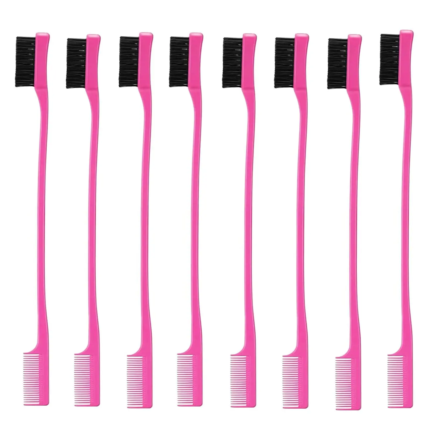 G&T Factory Price Hair Edges Brush Double Sided 2 In 1 Edge Control Hair Brushes Comb