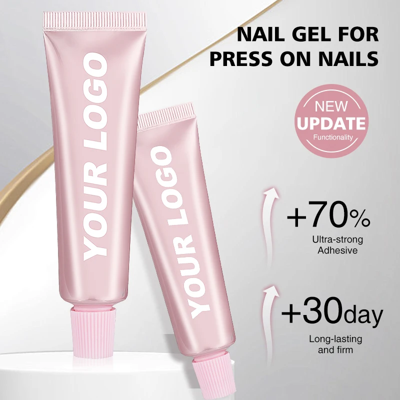 2024 New Solid Nail Gel Glue for Press on Nails Long Lasting Super Fast Dry UV Gel Private Label Solid Nail Tips Gel