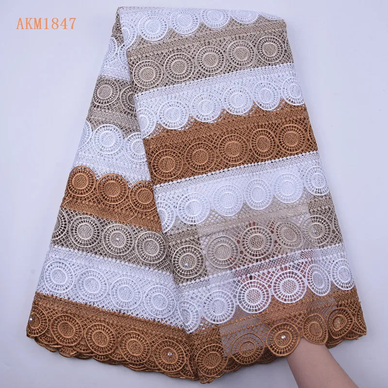 African Cord Lace Fabric Hot Sell New Arrival Nigeria Cord Lace Guipure Lace Fabrics High Quality For Women Cloth 1847