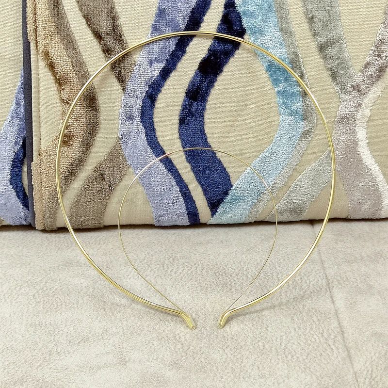 Custom Carbon Steel Two Circles Cosplay Anime Headdress Halo Hair Hoop Headband Accessory