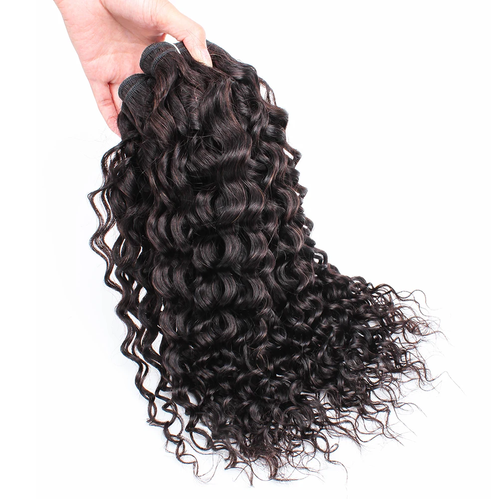 10A Raw Brazilian Indian Remy Human Weave Full Bundle Vendors Water Wave Curly Wholesale Virgin Cuticle Aligned Hair