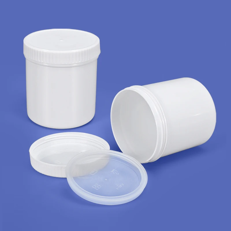 300 ml 400 ml 500 ml White Containers Plastic Jar With Screw Tops and Inner Security Seal