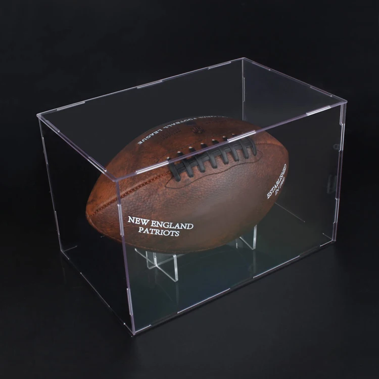soccer ball acrylic display case acrylic box uv blocking Dustproof uv resistant football commemorative acrylic display box