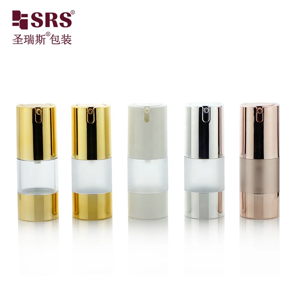 SRS Luxury Cosmetics 15ml 30ml 40ml 80ml 100ml 50ml Rose Gold Airless Pump Bottle