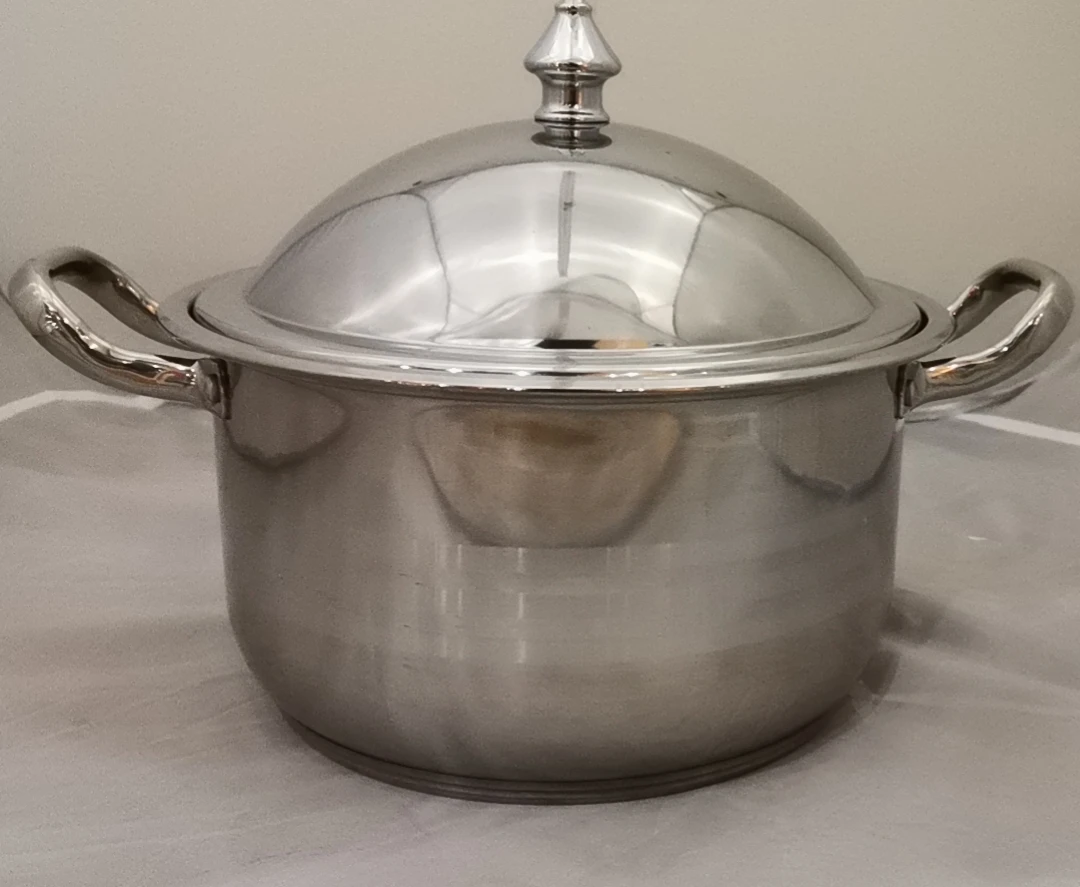 Подарочная суповая кастрюля с широким краем и крышкой из нержавеющей стали для приготовления пищи