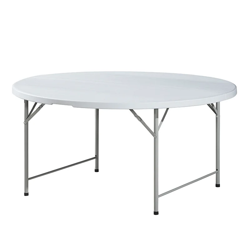 Promotional Cheap Garden Dining Furniture Folding Table Round White Plastic Folding Tables