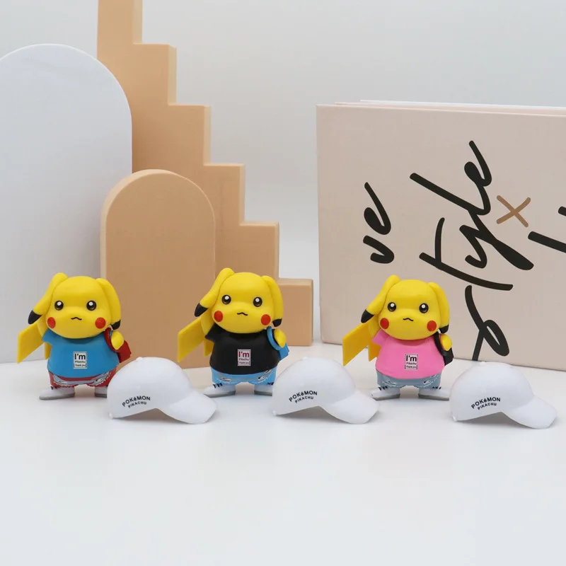 Лидер продаж на Amazon аниме-фигурка покемана из 12 видов игрушка модная Аниме Фигурка pika chu ПВХ кукла