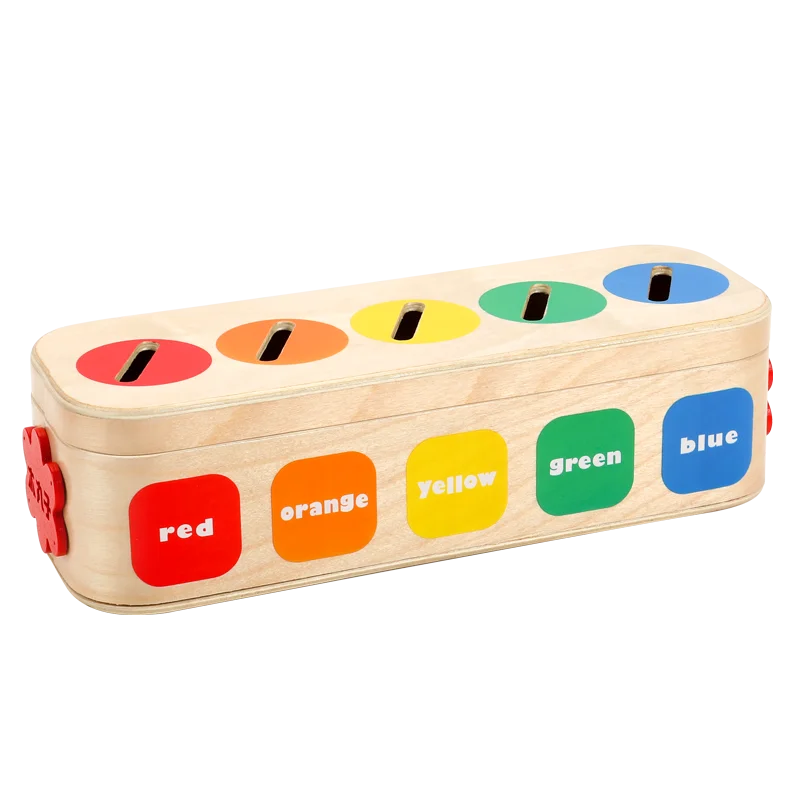 Montessori Toy Shape Sorting Matching Box Wooden Color Shape Sorting Box For Kids