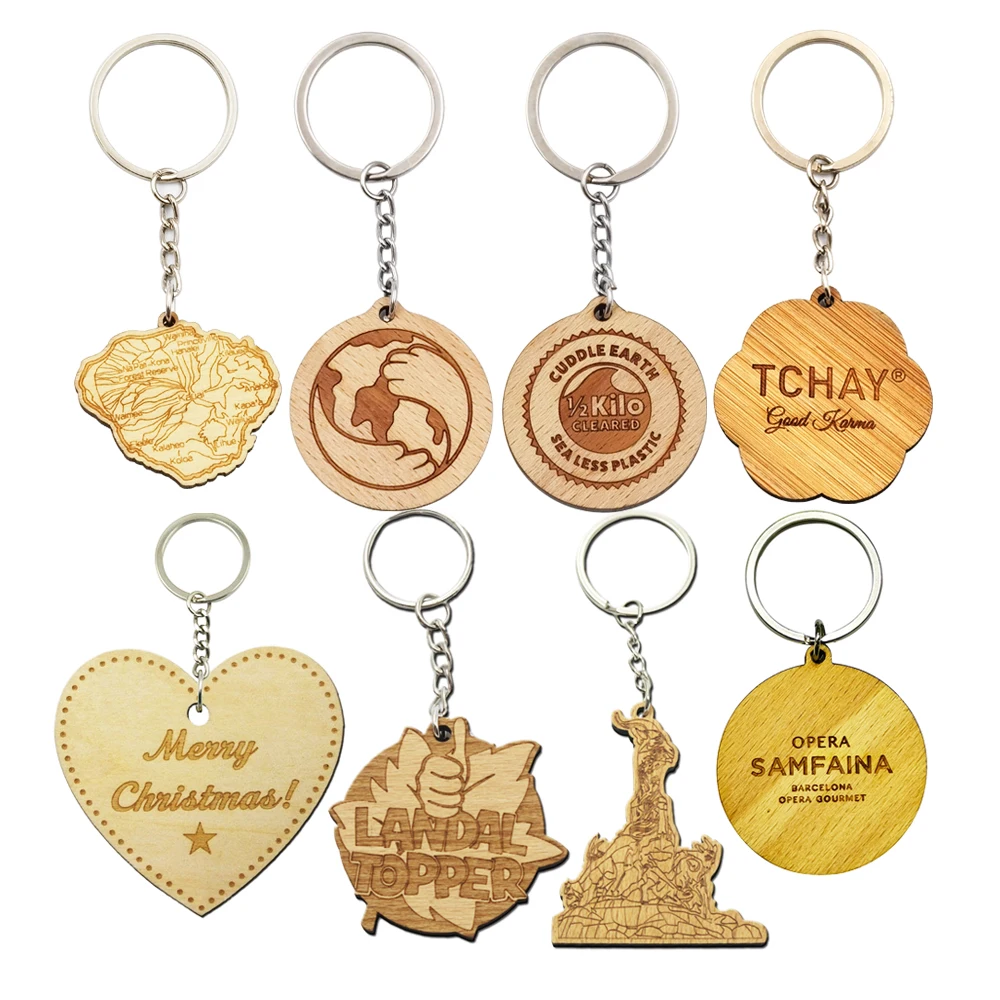 Деревянный брелок для ключей с именем на заказ, деревянный брелок для ключей с гравировкой логотипа на заказ