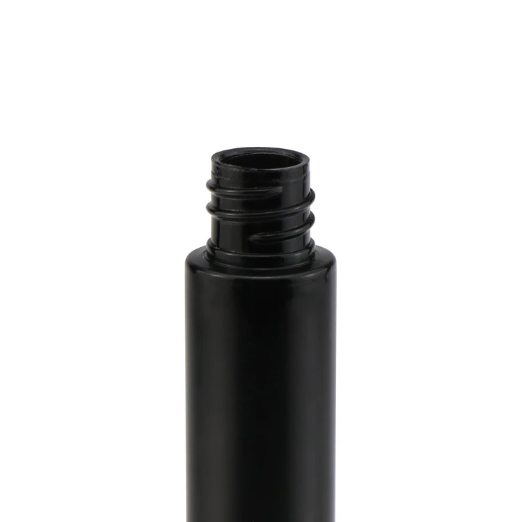 5 6 10ml Empty mascara tube custom lipgloss tube containers with brush black plastic cosmetics tubes