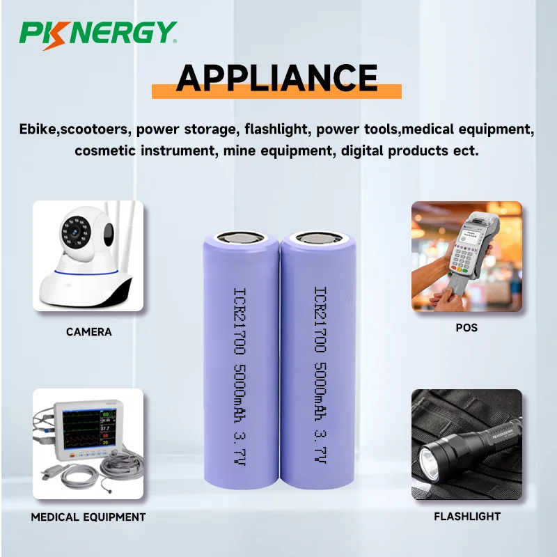Rechargeable A Grade High Quality Long Cycle Life 3.7v 5000mAh 21700 Cell Lithium Ion Battery