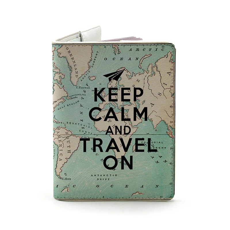 fancy faux leather waterproof RFID travel wallets passport pouch holder