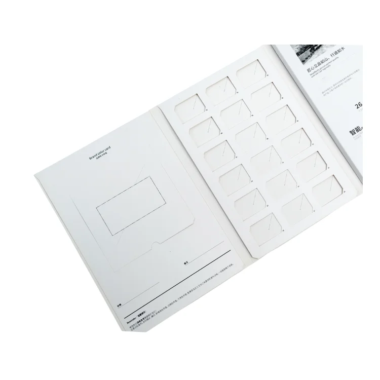 Wholesale fabric color card sample book blank textile fabric sample color card this fabric display book sample color card