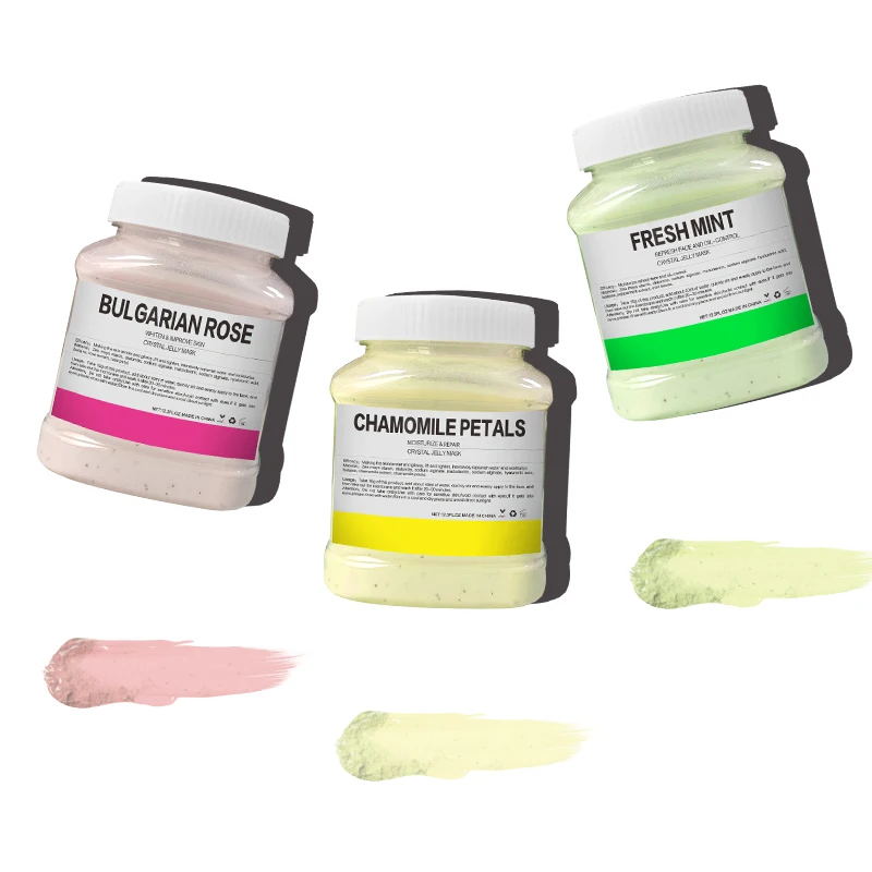 Natural Fruit Herbal DIY 350G Plastic Jar Jelly Powder Mask Beauty Salon Face Care Anti Wrinkle Moisturizer Hydro Jelly Mask
