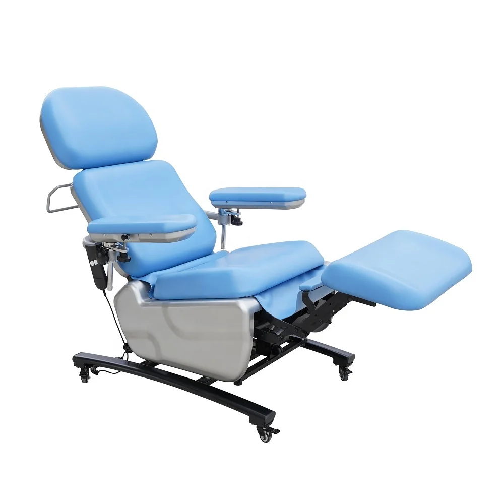 New DH-XD104  electric patient dialysis blood collection medical chair with wheel