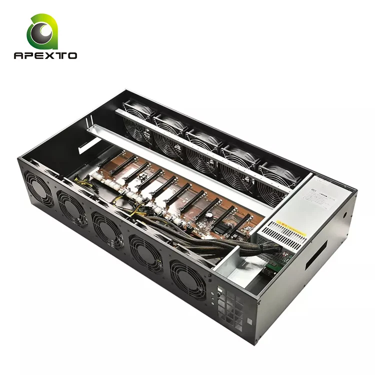 Бесшумный корпус для сервера B12S 12 Gpu компьютерного графического процессора под заказ 8 с блоком питания
