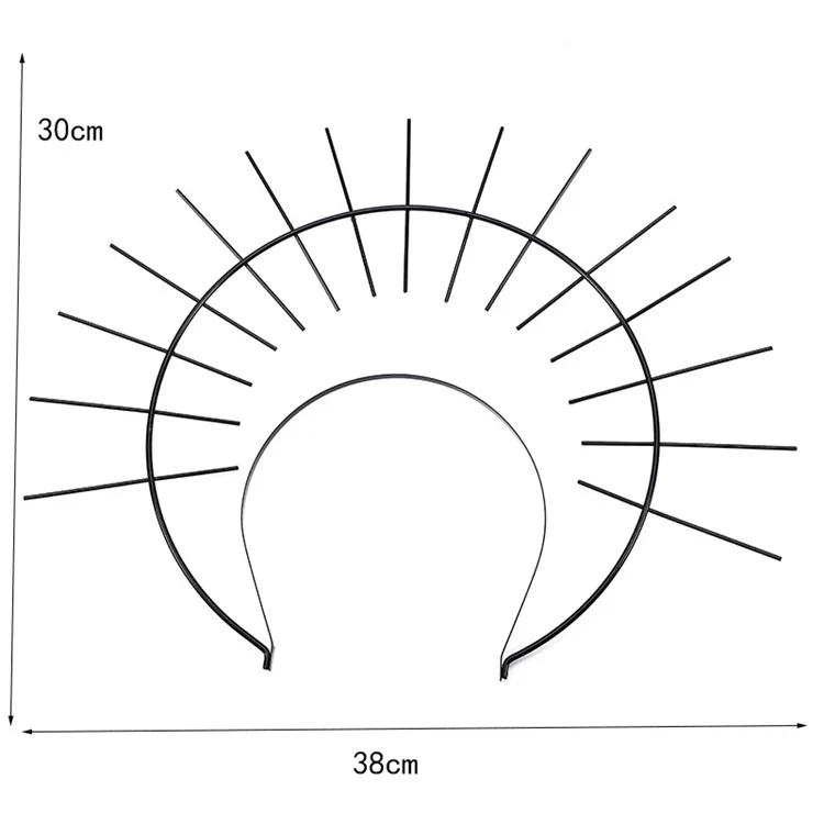M113 European-style Notre Dame Halo Hair Crown, new metal notre dame hair accessories halo plating geometric crown