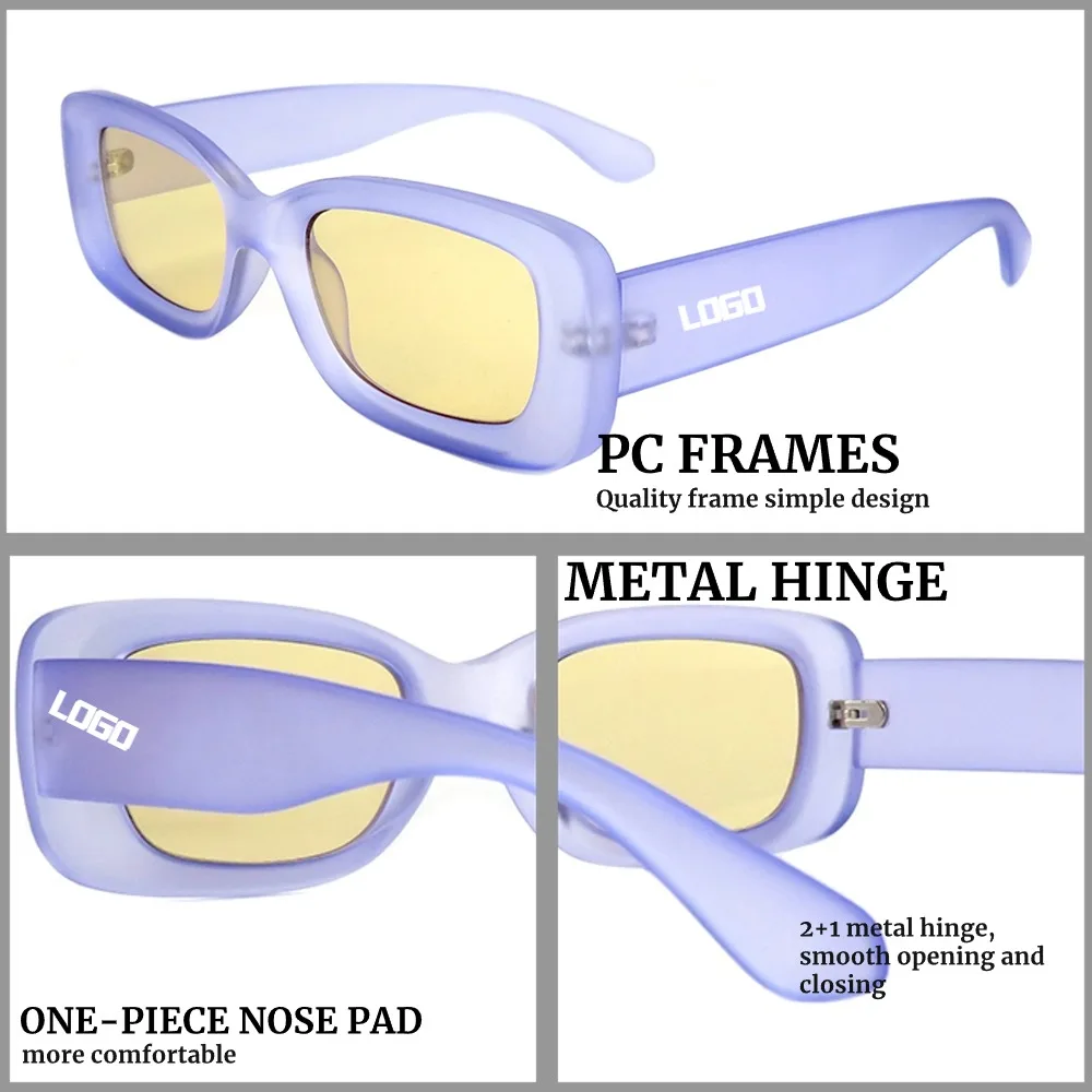 2024 New Model Women Brand Design Rectangle Sunglasses Classic Retro Sexy Ladies Vintage Brand Design Small Sun Glasses